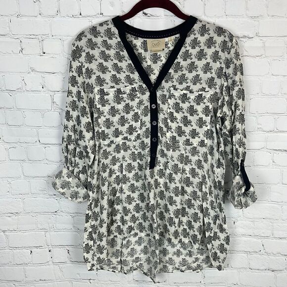 Anthropologie Owl Button Down Blouse - Picture 1 of 7